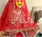 Customise Bridal Dupatta with Qabool Hai Border & Tilla Work