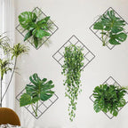 3D Tropical Green Plant & Ivy Wall Sticker – Self-Adhesive Botanical Décor