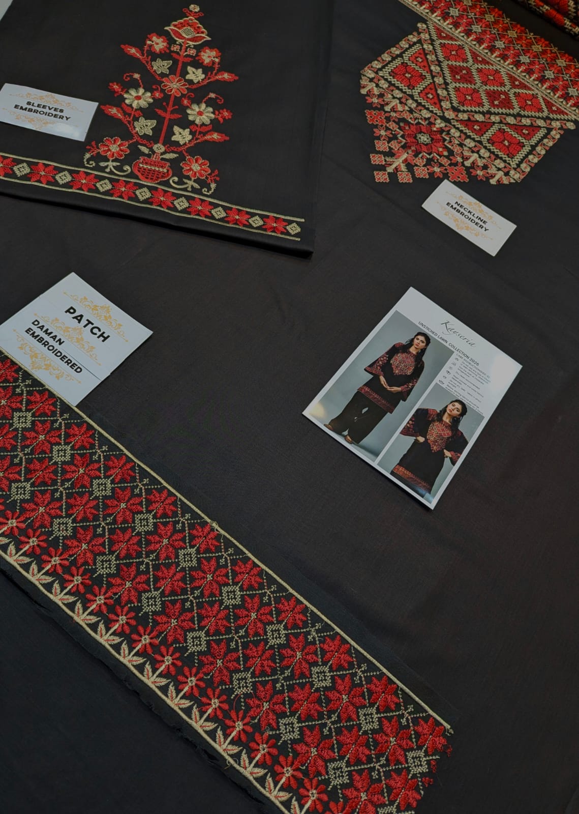 2-Piece Embroidered Unstitched Suit