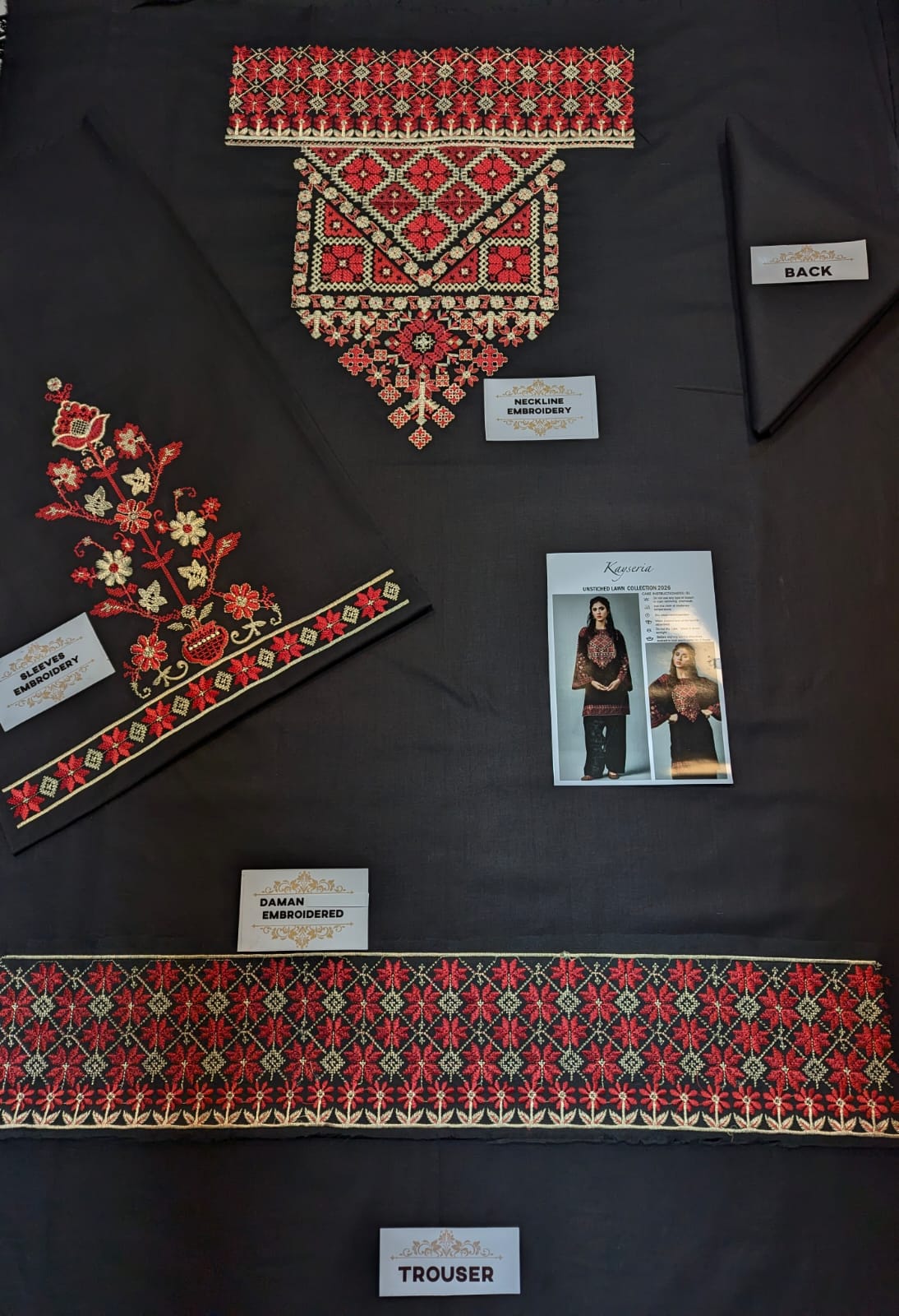 2-Piece Embroidered Unstitched Suit