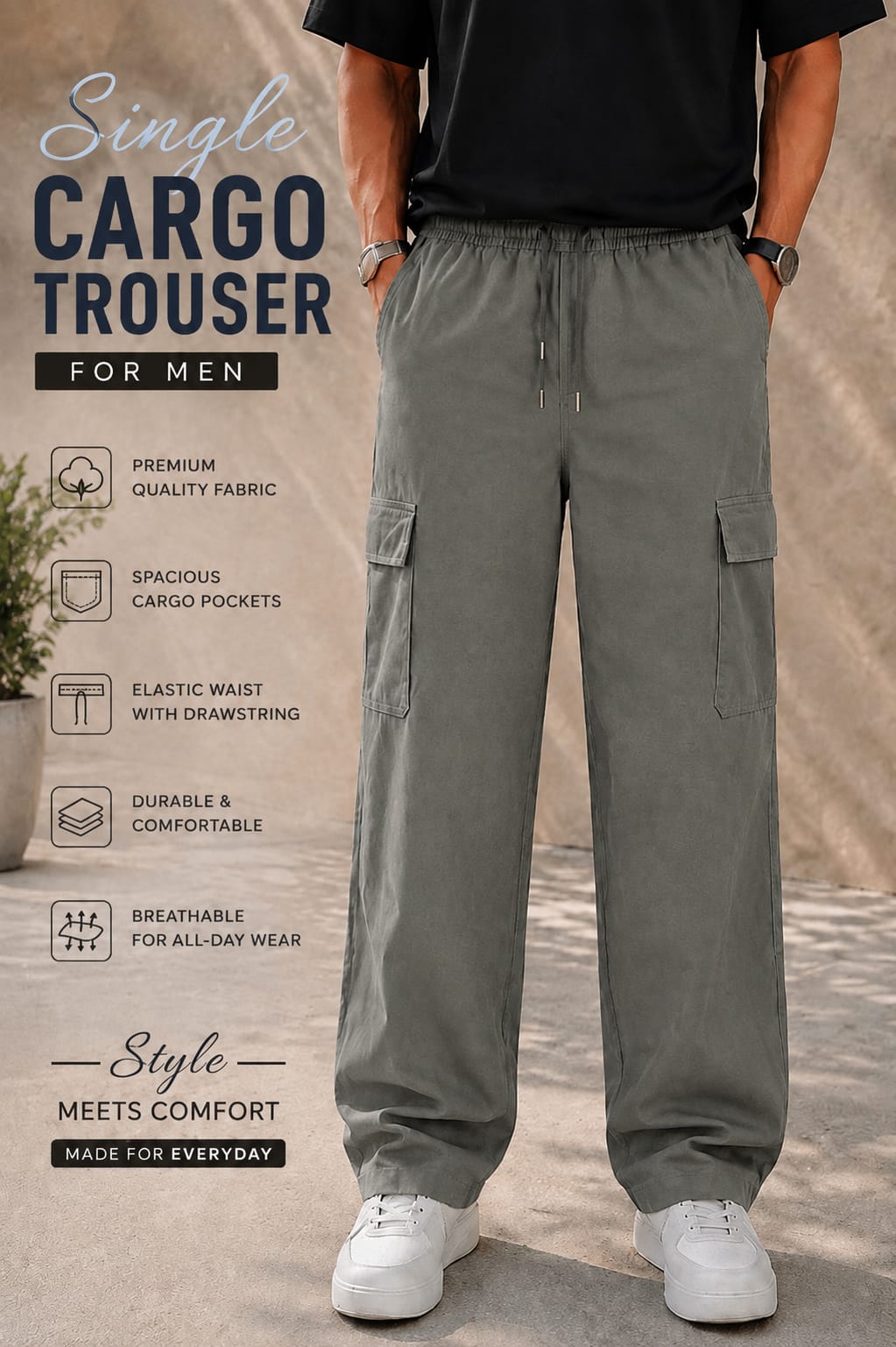 Cargo Street Trouser for Women - Casual Summer Jeans Cotton Pants