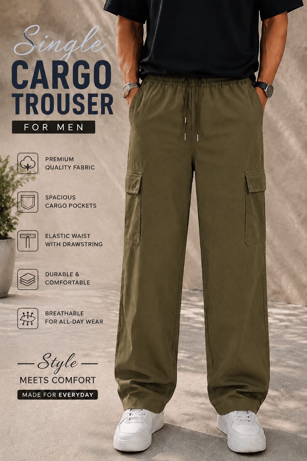 Cargo Street Trouser for Women - Casual Summer Jeans Cotton Pants