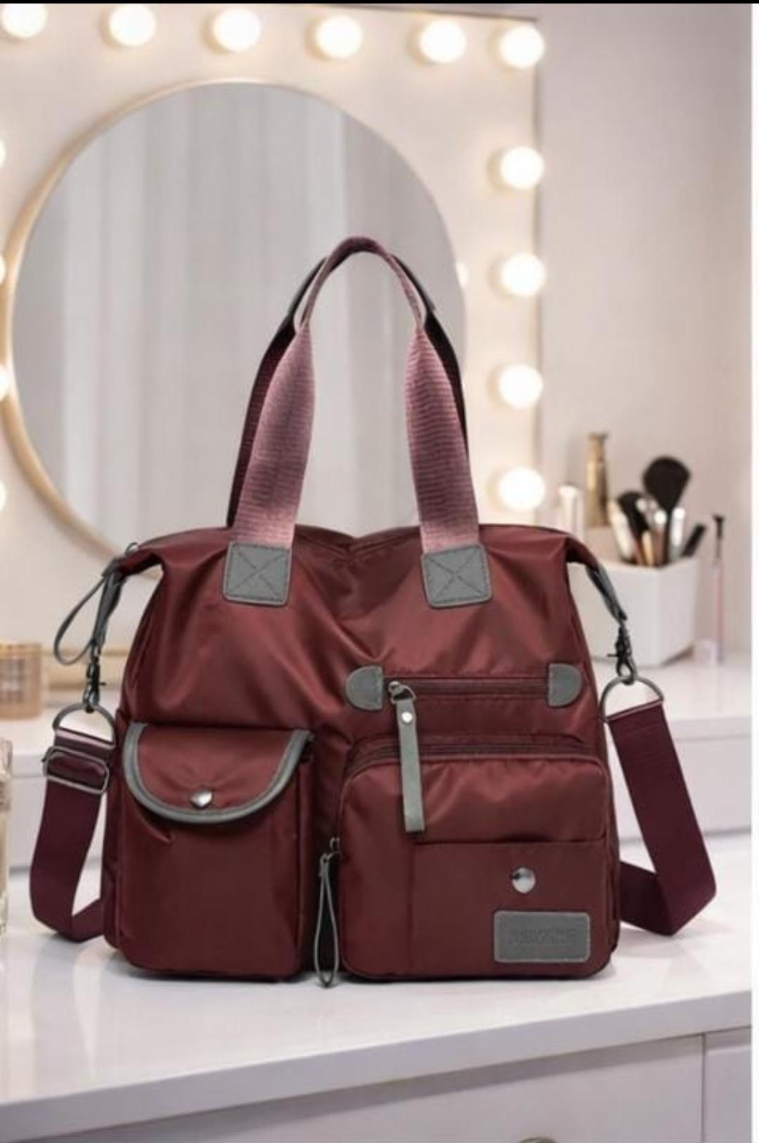 Large Capacity Multifunctional Travel Handbag and Parent Bag with Detachable Strap