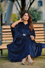 Velvet Kaftan Dress for Women - Premium Winter Party Wear Kaftan (9 Colors)