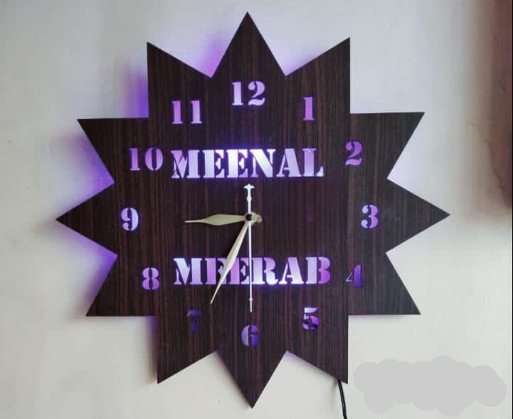 Customised Wooden LED Backlit Frame 15x15 with Gift Box
