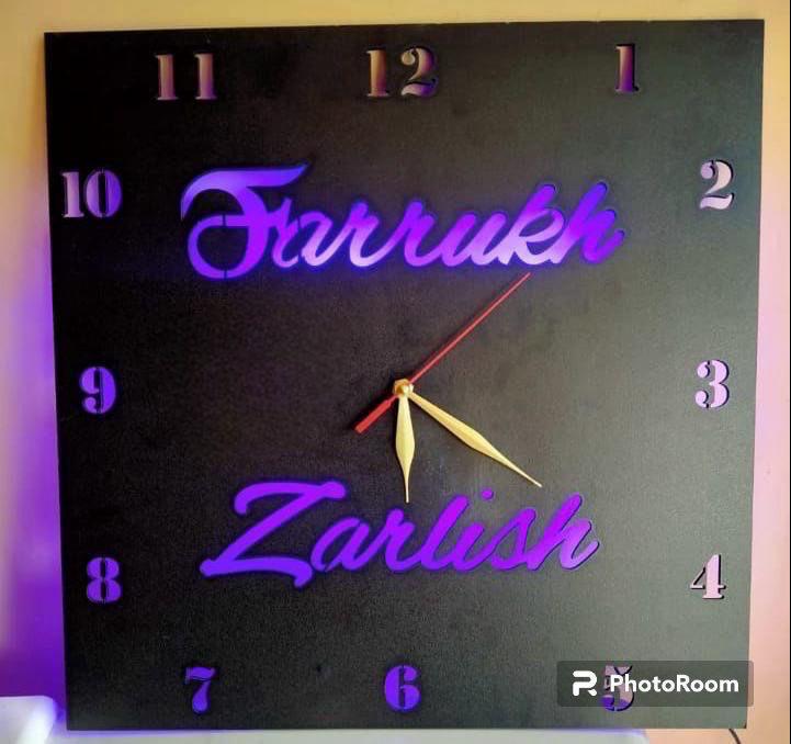 Customised Wooden LED Backlit Frame 15x15 with Gift Box