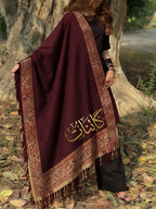 Customise Women's Winter Shawl | DTF Printed Acrylic Wool