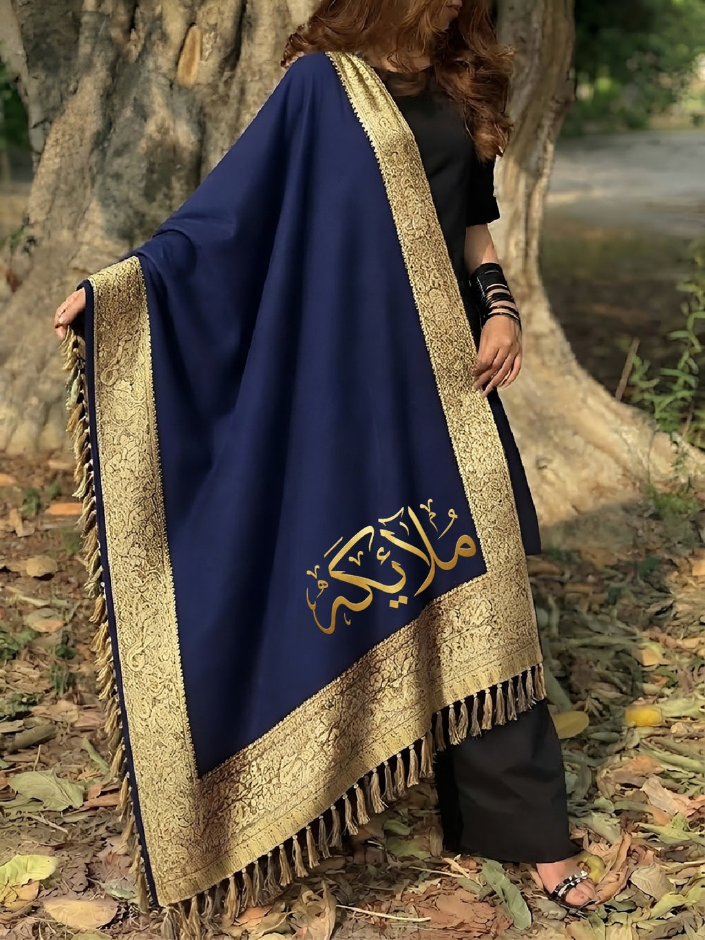 Customise Women's Winter Shawl | DTF Printed Acrylic Wool