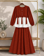 Ready to Wear 2-Piece Crush Georgette Bow Accent Outfit