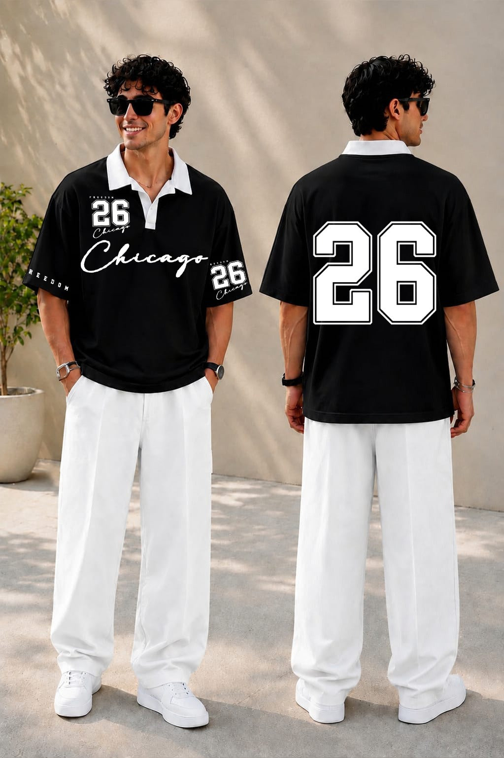 Ready to Wear Drop Shoulder Tracksuit with Baggy Trouser