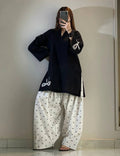 Ready to Wear 2-Piece Cotton Embroidered Farshi Shalwar Co-Ord Set