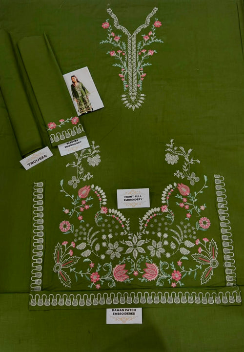 2-Piece Dhanak Embroidered Winter Suit