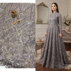 2-Piece Luxury Net Embroidered Maxi Fabric Suit