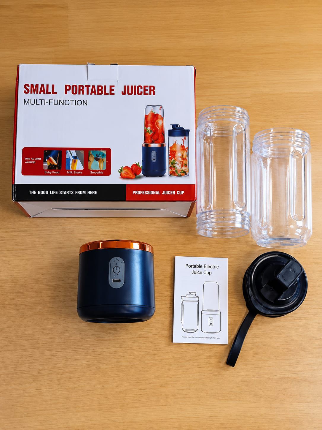 2 Cups Portable Electric Juicer Blender