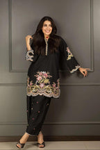 2-Piece Dhanak Embroidered Winter Suit