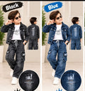 3-Piece Kids Stretch Denim Fancy Suit