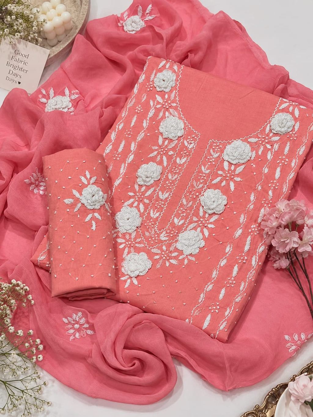 3-Piece Hand Embroidered Lawn Suit