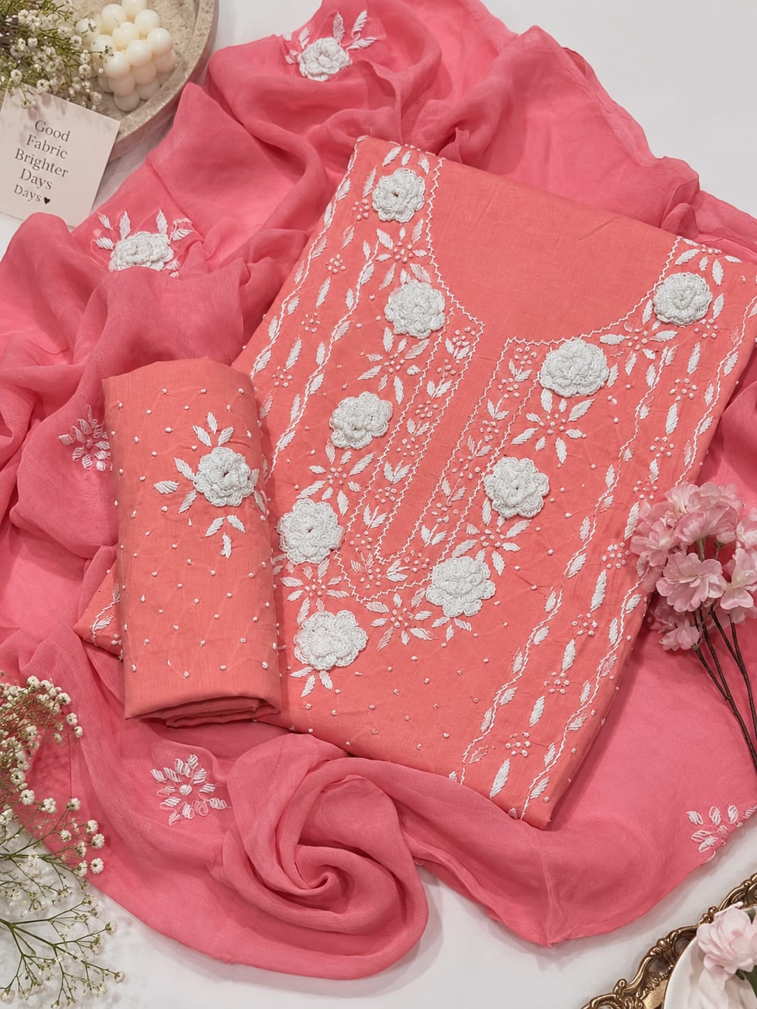3-Piece Hand Embroidered Lawn Suit