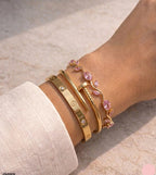 3-Piece Tulip & Nail Cuff Bracelet Set
