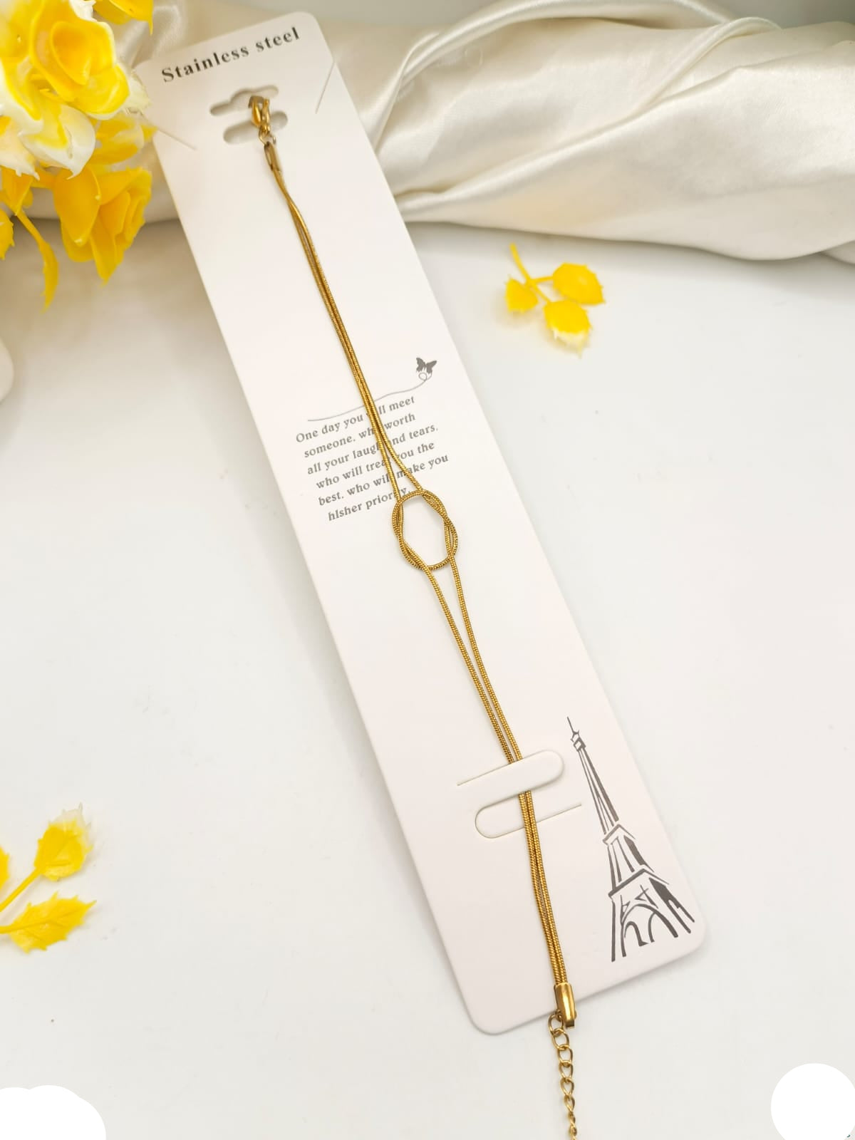 Fancy Stainless Steel Knot Bracelet for Women