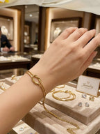Fancy Stainless Steel Knot Bracelet for Women