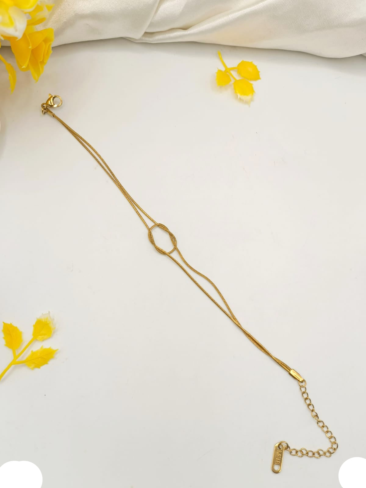 Fancy Stainless Steel Knot Bracelet for Women