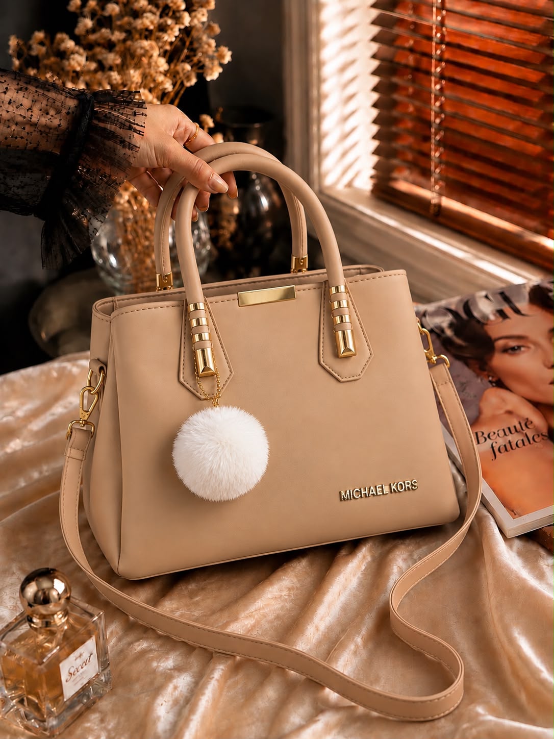 3-Partition Lightweight Shoulder Handbag