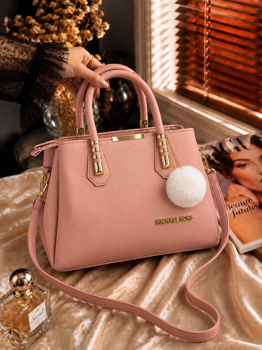 3-Partition Lightweight Shoulder Handbag