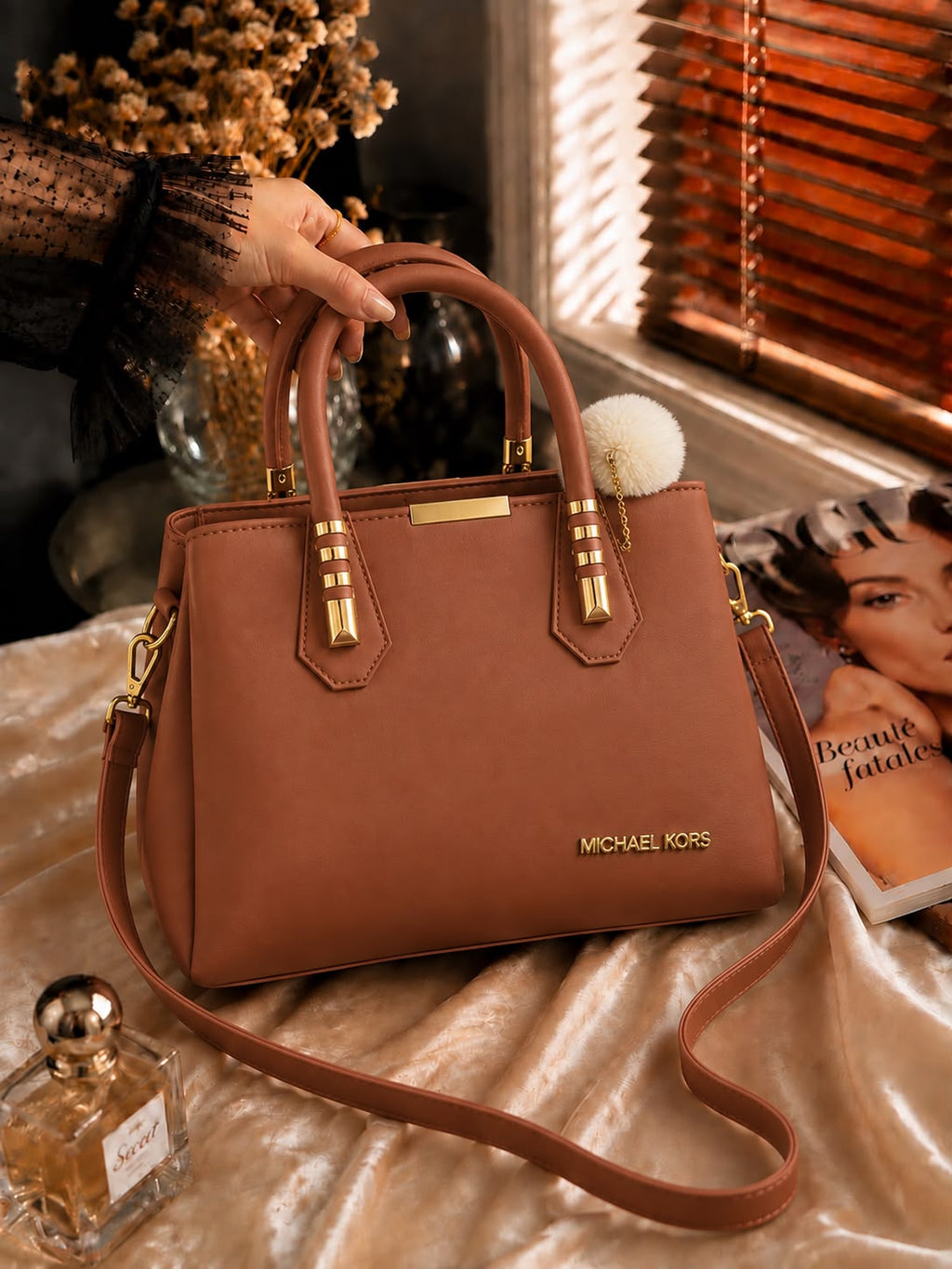 3-Partition Lightweight Shoulder Handbag