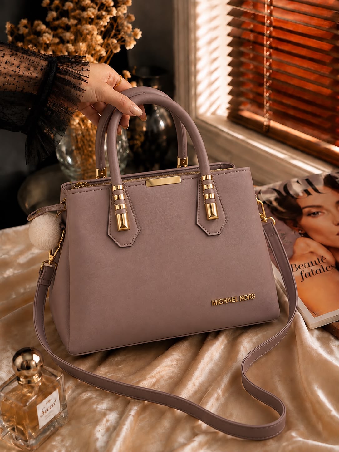 3-Partition Lightweight Shoulder Handbag
