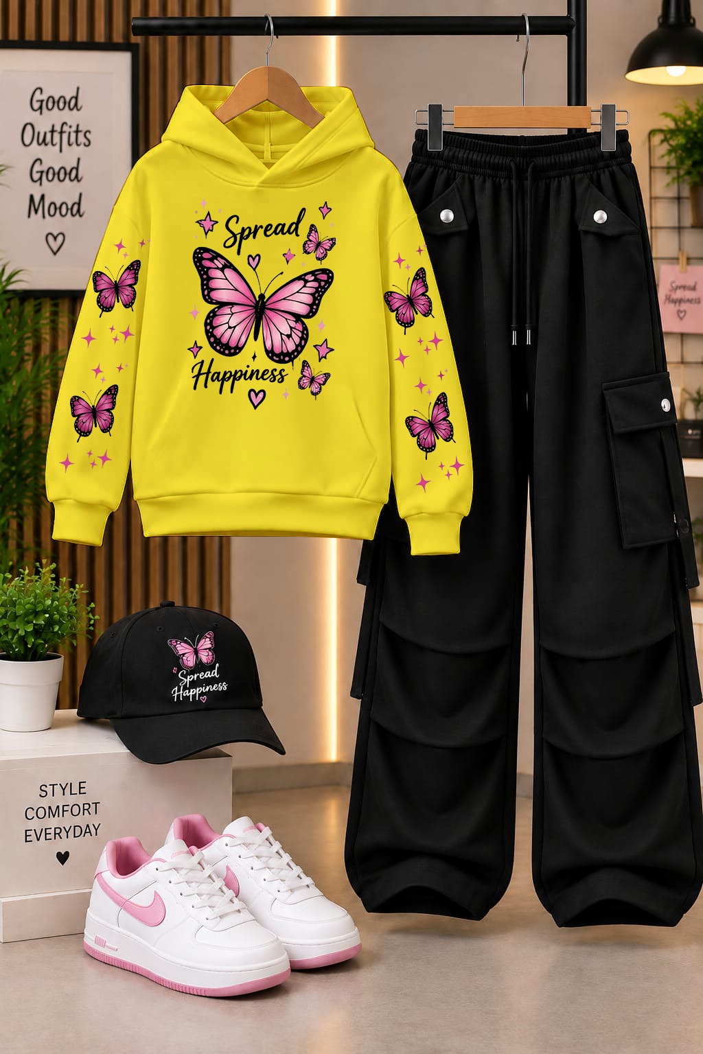 Ready to Wear 3-Piece Fleece Hoodie Cargo Set