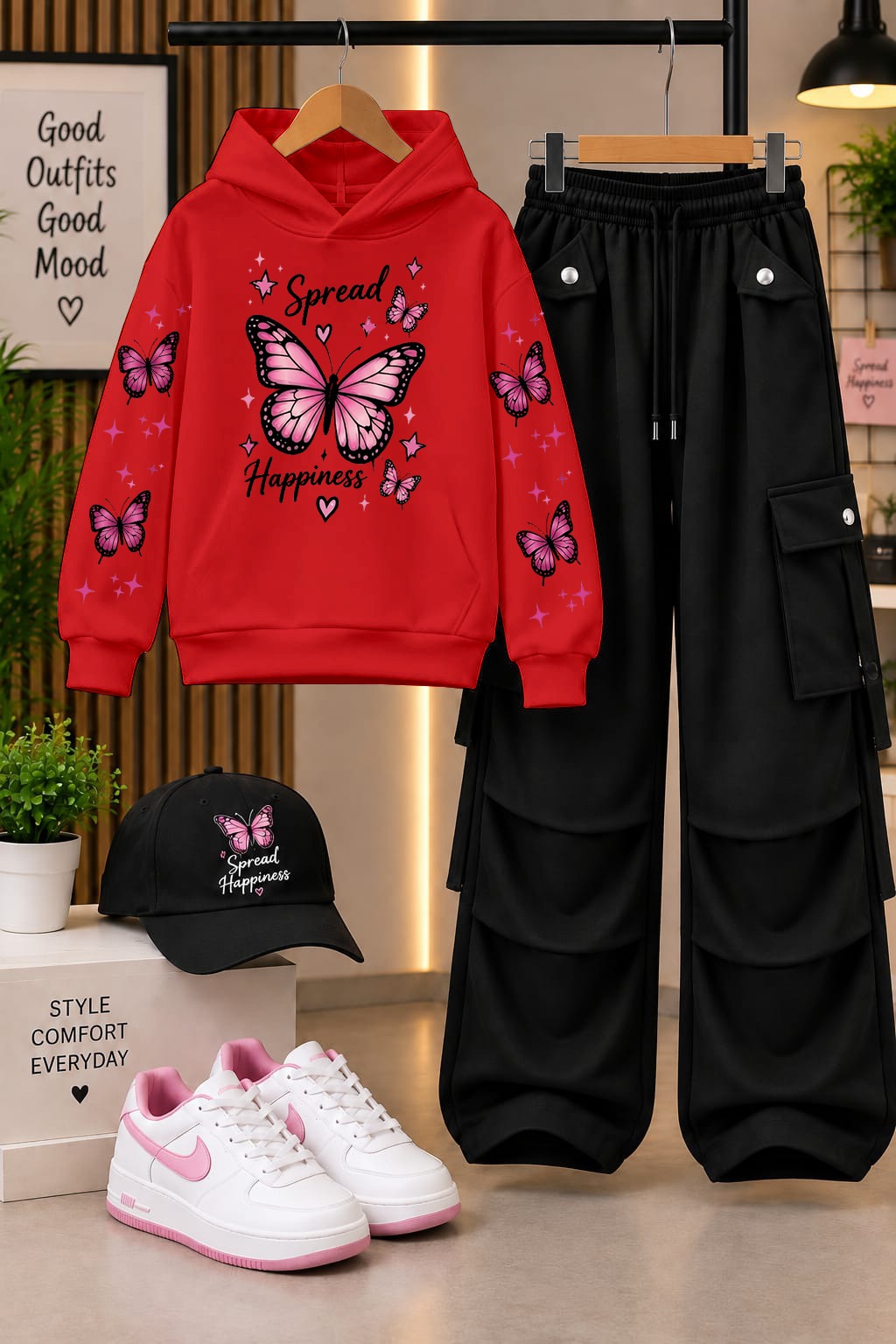 Ready to Wear 3-Piece Fleece Hoodie Cargo Set