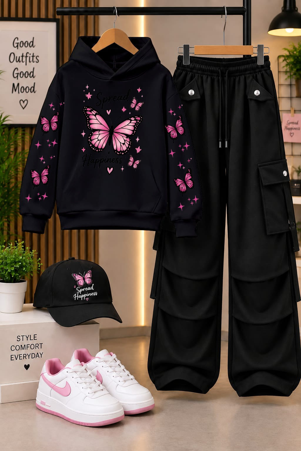 Ready to Wear 3-Piece Fleece Hoodie Cargo Set