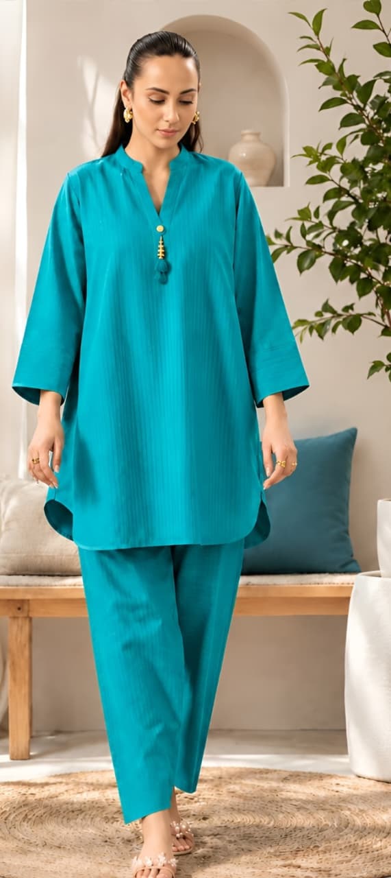 Ready to Wear 2-Piece Boutique-Style Cotton Co-Ord Set