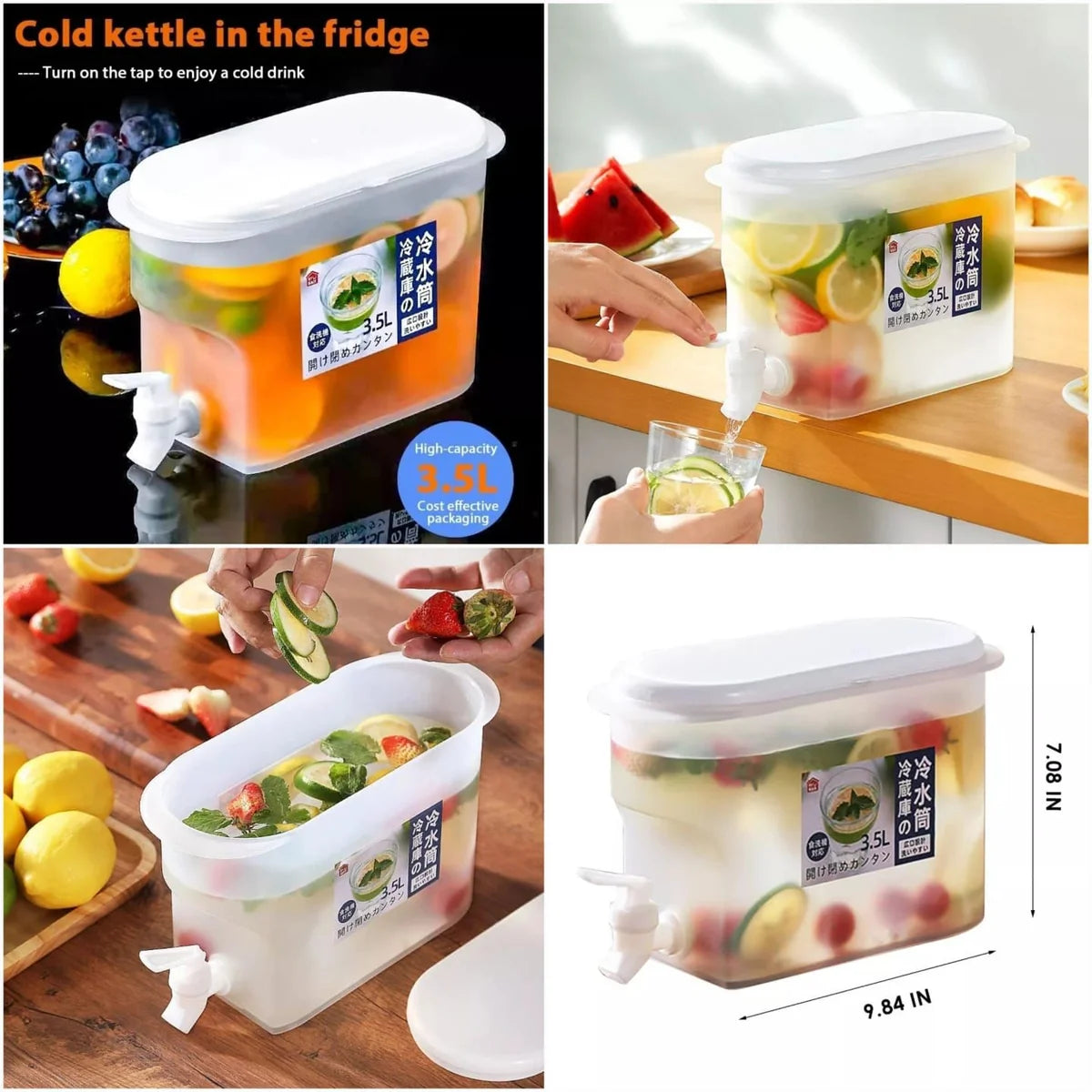 2500ML Fridge Water Cooler with Faucet