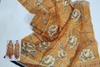 Luxury Digital Printed Bana Dora 3 Piece Suit – Premium Soft Mustard Floral Summer Collection 2026