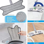 X-Shape 360° Rotating Flat Twist Mop with Microfiber Cleaning Pad