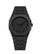 Premium Matte Black Arabic Dial Watch – Minimalist Aesthetic Quartz Wristwatch