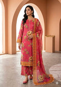 Premium Digital Printed Bana Dora 3-Piece Unstitched Suit – Floral Peach