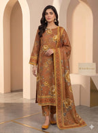 Luxury Digital Printed Bana Dora 3 Piece Suit – Premium Soft Floral Summer Collection 2026