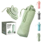 600ml Collapsible Silicone Folding Water Bottle | Leak-Proof Portable Travel & Sports Drink Bottle
