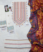 Designer Heavy Embroidered Lawn Dress With Monark Digital Dupatta | Summer 2026