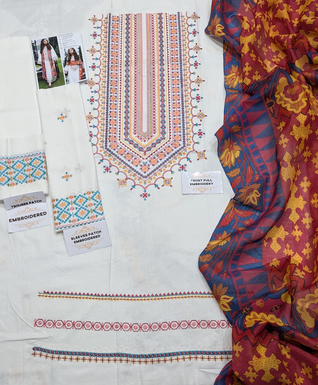 Designer Heavy Embroidered Lawn Dress With Monark Digital Dupatta | Summer 2026