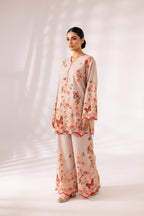 Readymade Digital Printed Doria Lawn 2-Piece Co-Ord Set – Blush Floral Butterfly