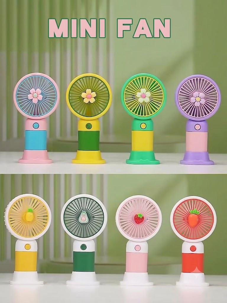3-Speed USB Handheld Mini Fan – Rechargeable Portable Handy Fan with Type-C Cable