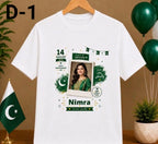 Customized Pakistan Independence Day T-Shirt for Adults (Girls & Boys 14th August Edition)