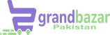 Logo of Grand Bazar Pakistan with a purple shopping cart icon on a white background