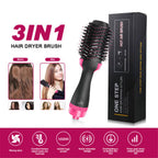 One Step 3-in-1 Hot Air Brush – Professional Hair Dryer, Straightener, and Volumizer Styler