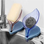 Pack of 2 Creative Leaf-Shaped Self-Draining Soap Holder – Non-Slip Suction Base Decorative Soap Dish
