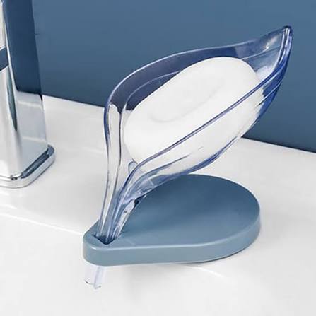 Pack of 2 Creative Leaf-Shaped Self-Draining Soap Holder – Non-Slip Suction Base Decorative Soap Dish